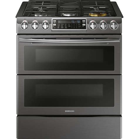black samsung gas range